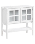 Credenza espositiva in vetro con ripiano INLET 80 cm Bianco