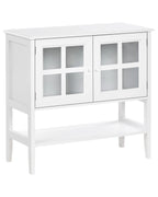 Credenza espositiva in vetro con ripiano INLET 80 cm Bianco