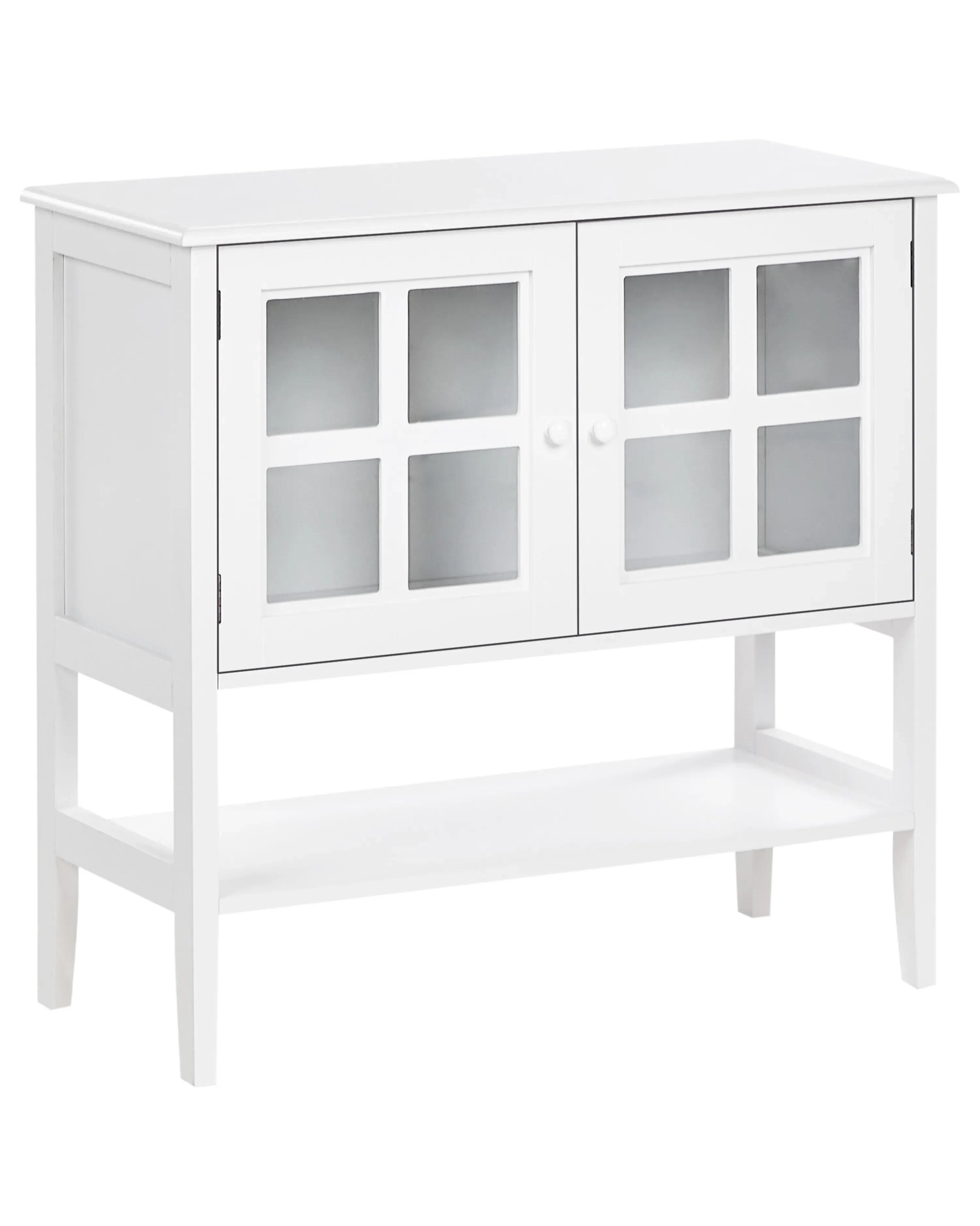 Credenza espositiva in vetro con ripiano INLET 80 cm Bianco