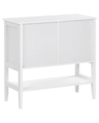 Vitrine en verre avec étagère 80 cm Blanc