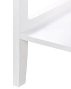 Vitrine en verre avec étagère 80 cm Blanc