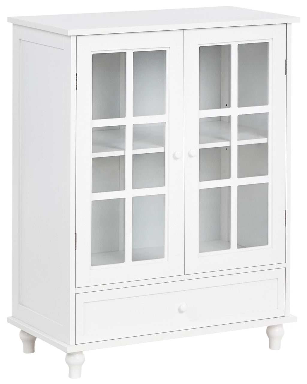 Credenza espositiva in vetro CARLET 71 cm Bianco