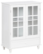 Credenza espositiva in vetro CARLET 71 cm Bianco