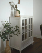 Vitrine d'exposition en verre 71 cm Blanche