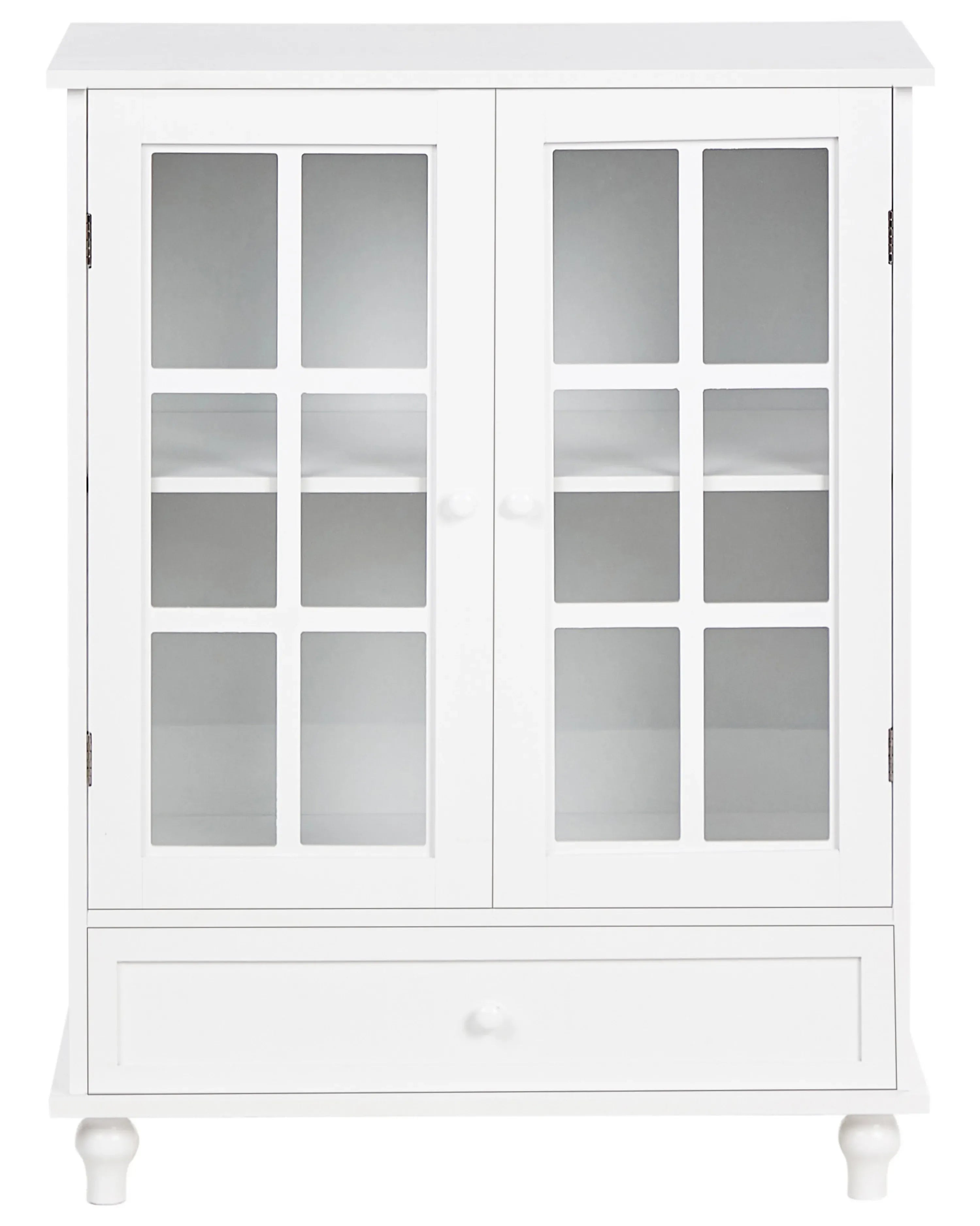 Vitrine d'exposition en verre 71 cm Blanche