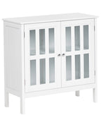 Credenza espositiva in vetro MIRAM 80 cm Bianco