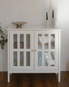 Vitrine en verre 80 cm Blanc