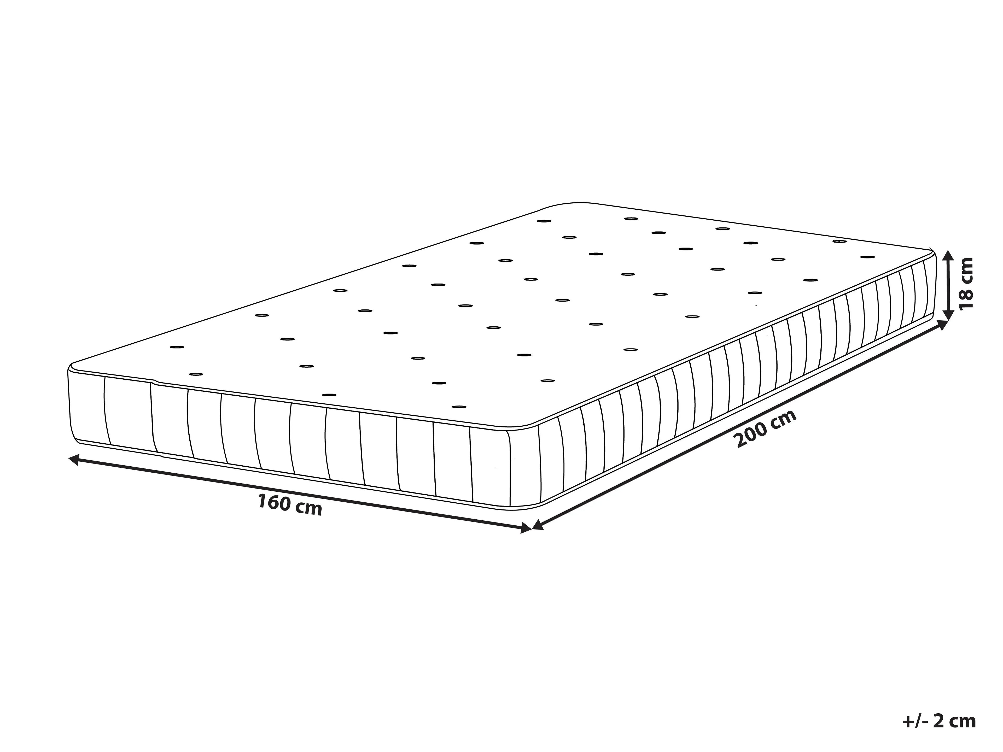 Matelas à ressorts ensachés H3/4 H2/3 160x200 cm