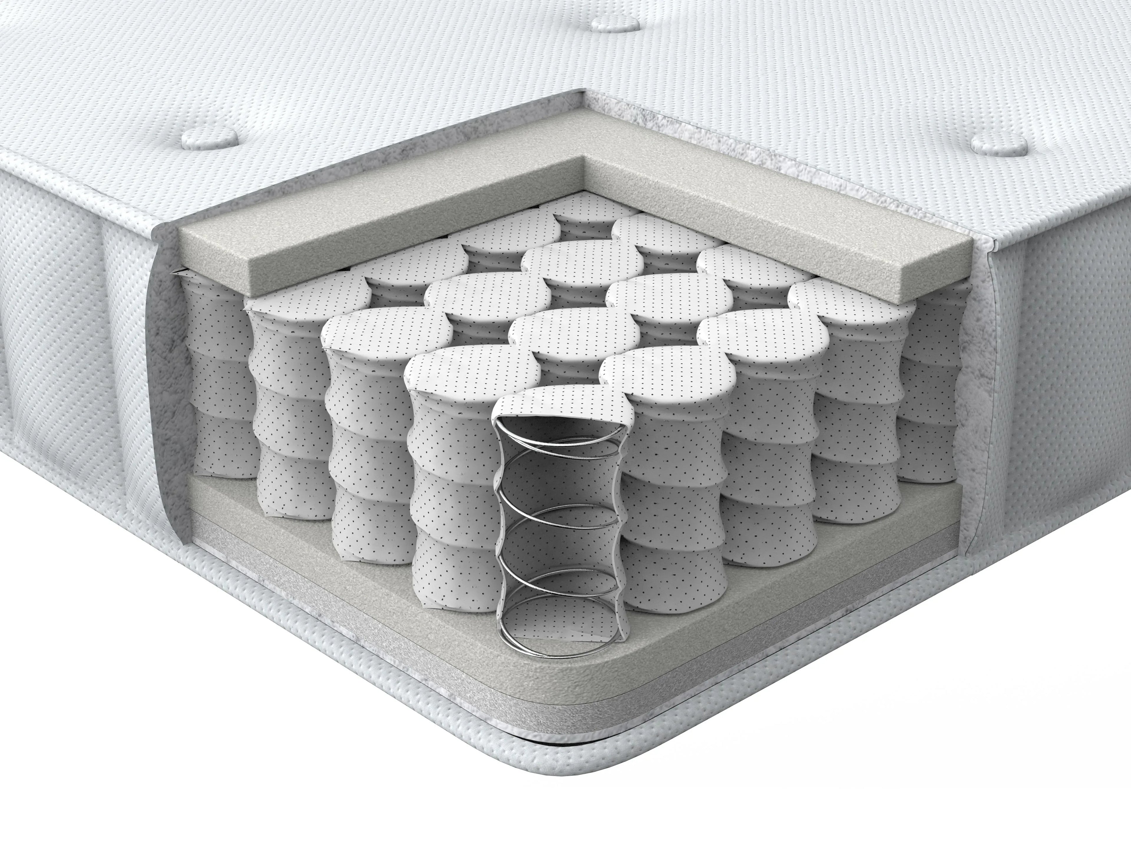 Matelas à ressorts ensachés H3/4 H2/3 80x200 cm