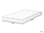 Matelas à ressorts ensachés H3/4 H2/3 180x200 cm