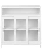 Vitrine d'exposition en verre 86 cm Blanc