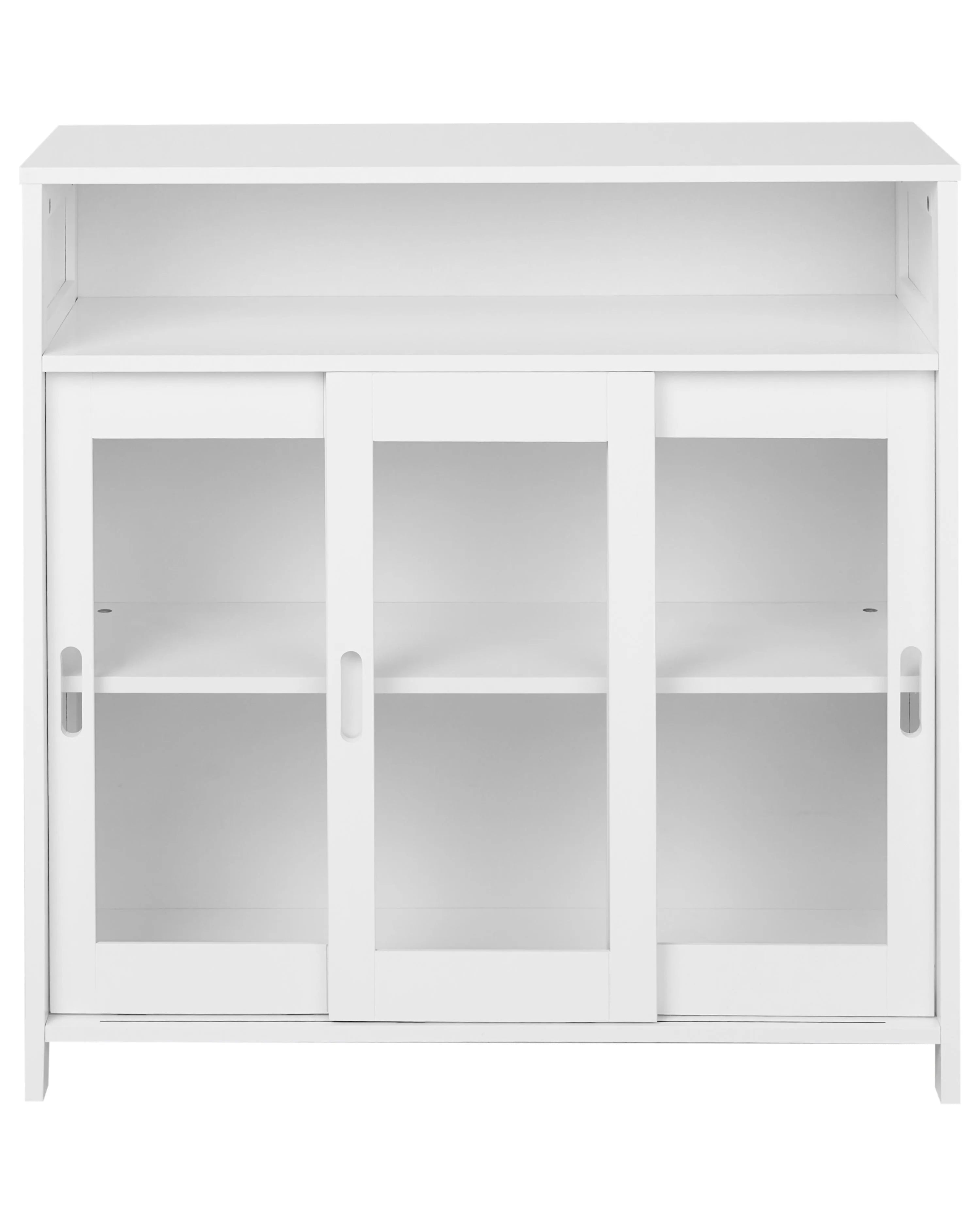Vitrine d'exposition en verre 86 cm Blanc