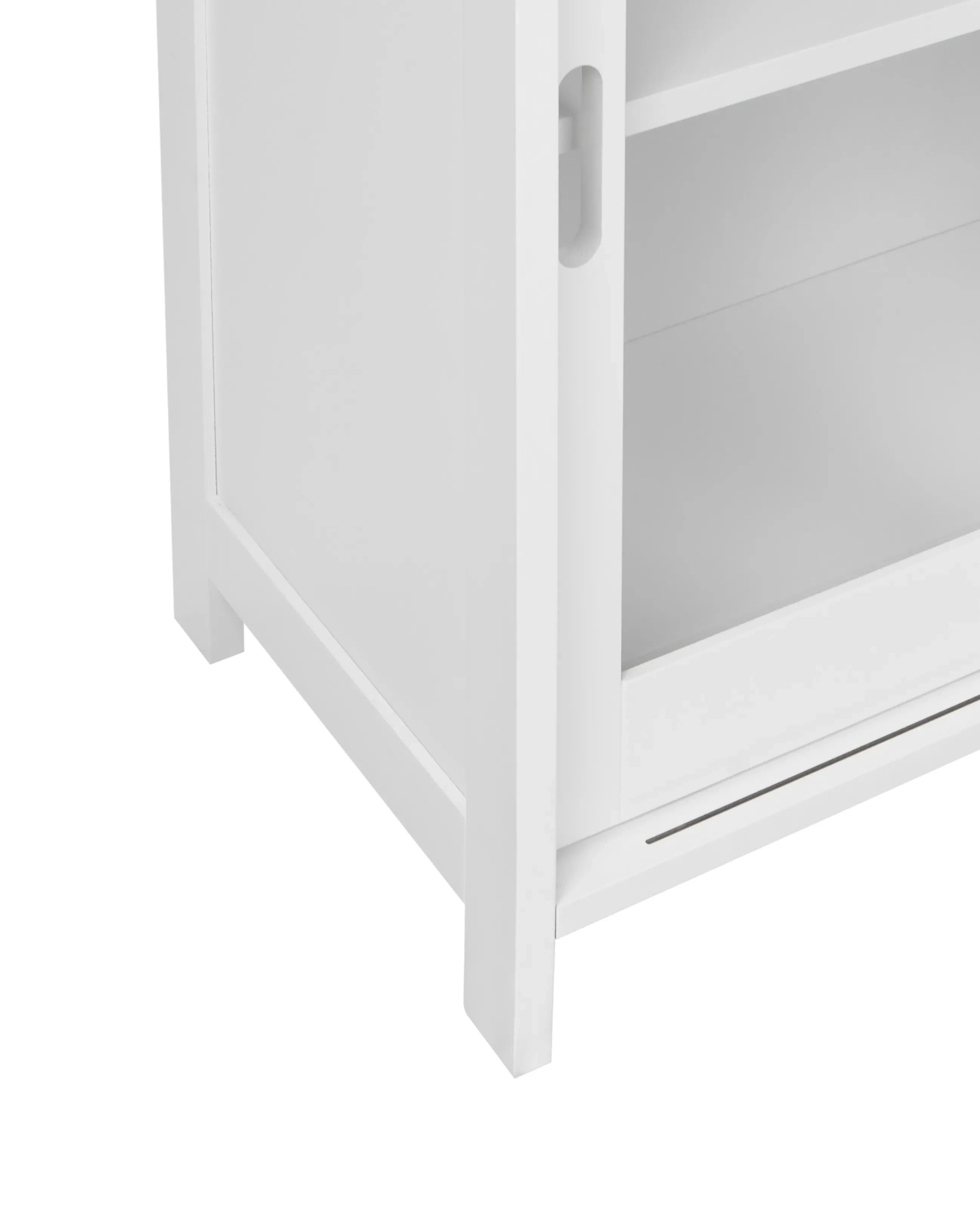 Vitrine d'exposition en verre 86 cm Blanc