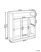 Vitrine d'exposition en verre 86 cm Blanc