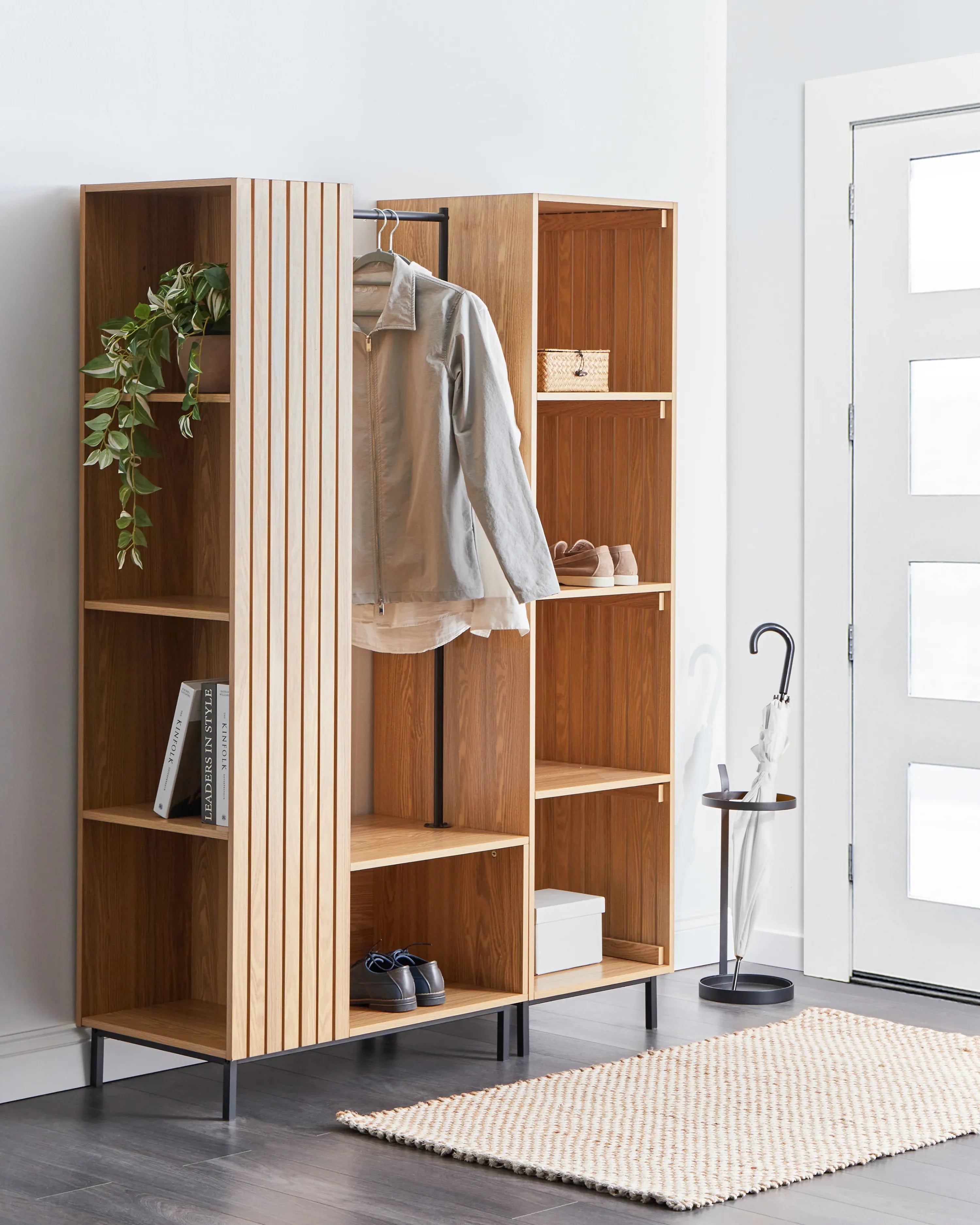 Armoire ouverte avec 5 étagères Marron clair
