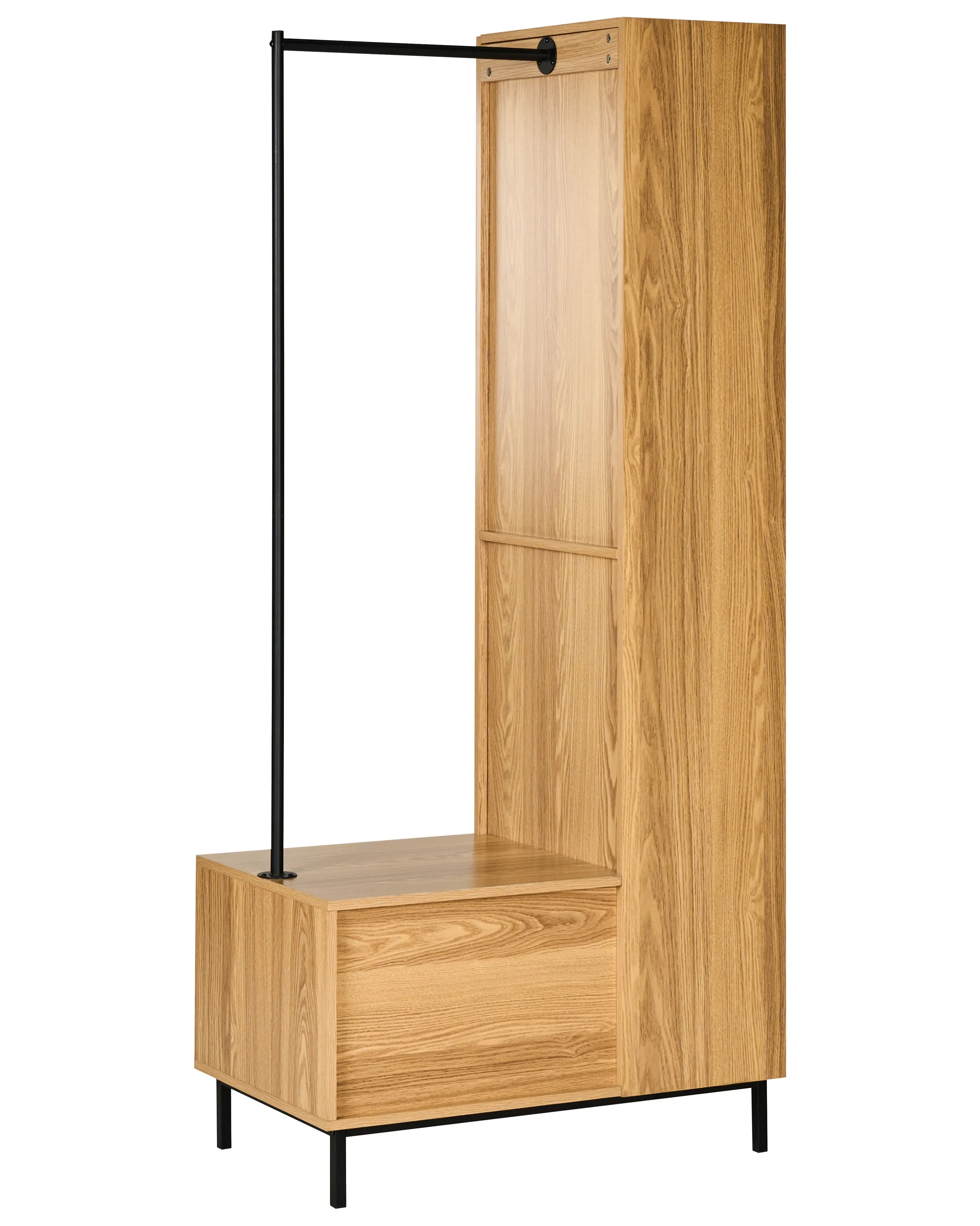 Armoire ouverte avec 5 étagères Marron clair