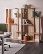 Bibliothèque 3 étagères 163 cm Marron clair