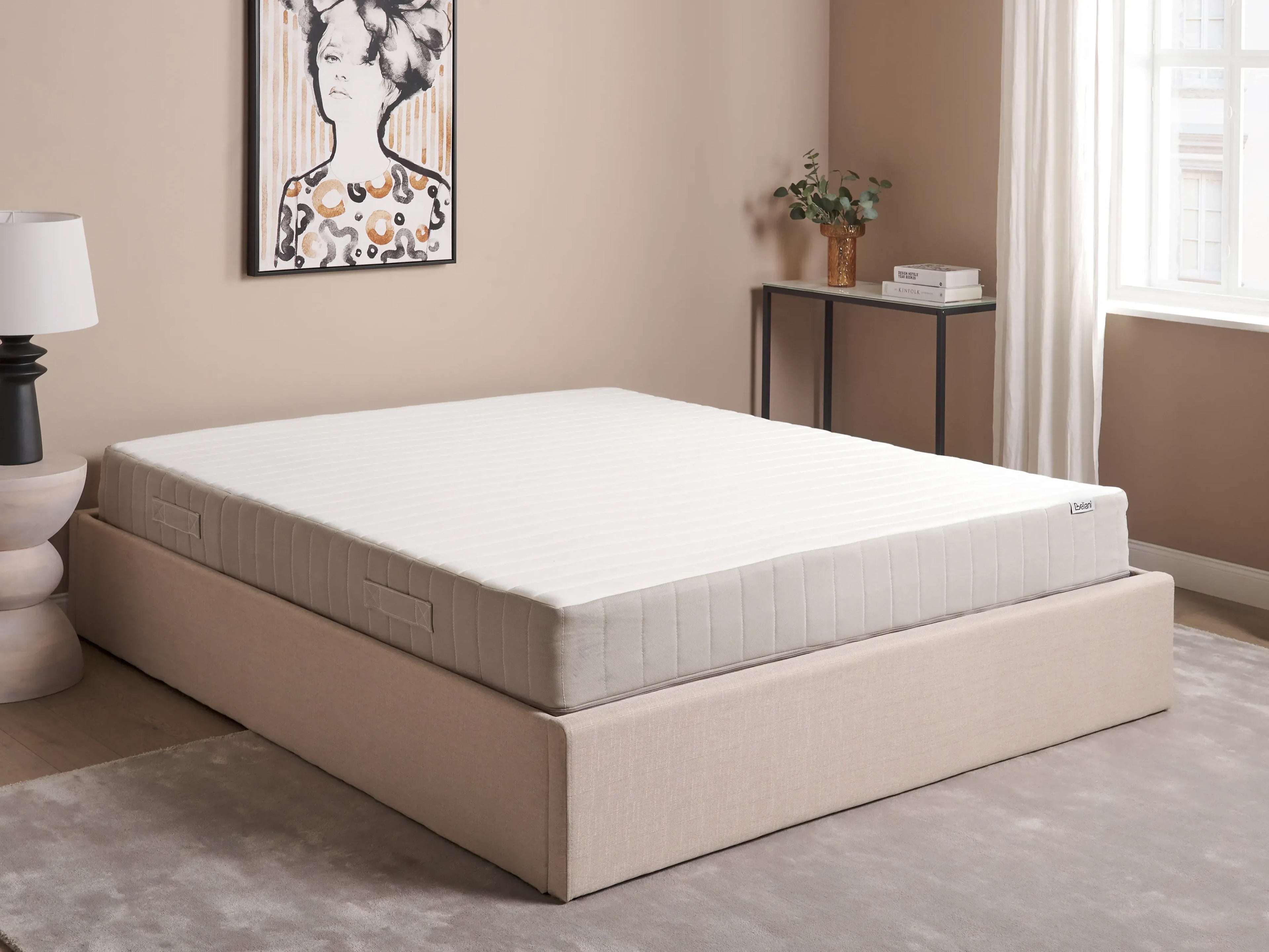 Matelas à ressorts ensachés en latex H3/4 160x200 cm déhoussable