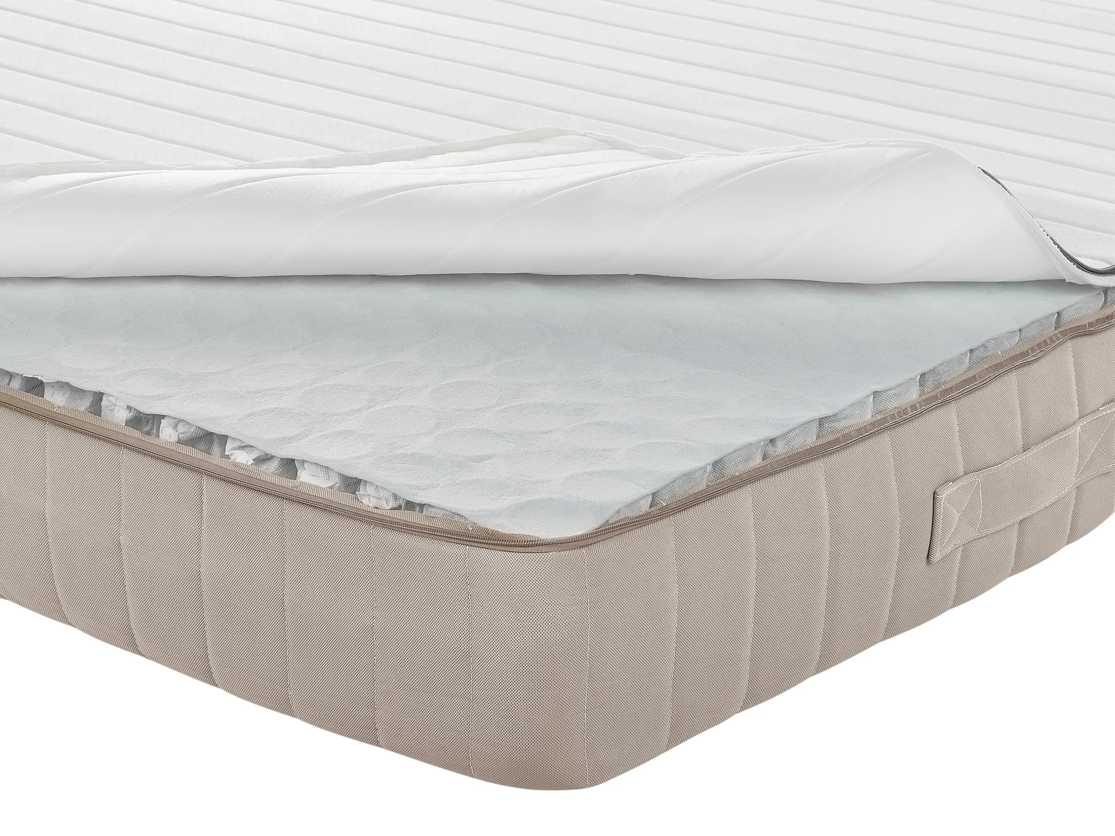 Matelas à ressorts ensachés en latex H3/4 160x200 cm déhoussable