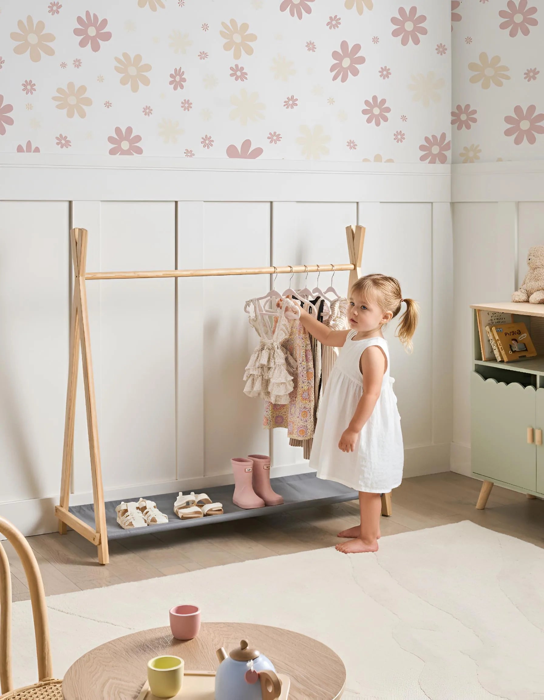 Portemanteau enfant Marron clair 108 cm