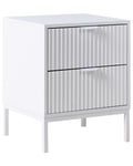 Comodino 2 cassetti ADELAIDE Bianco