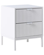 Comodino 2 cassetti ADELAIDE Bianco