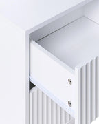Table de chevet 2 tiroirs Blanc