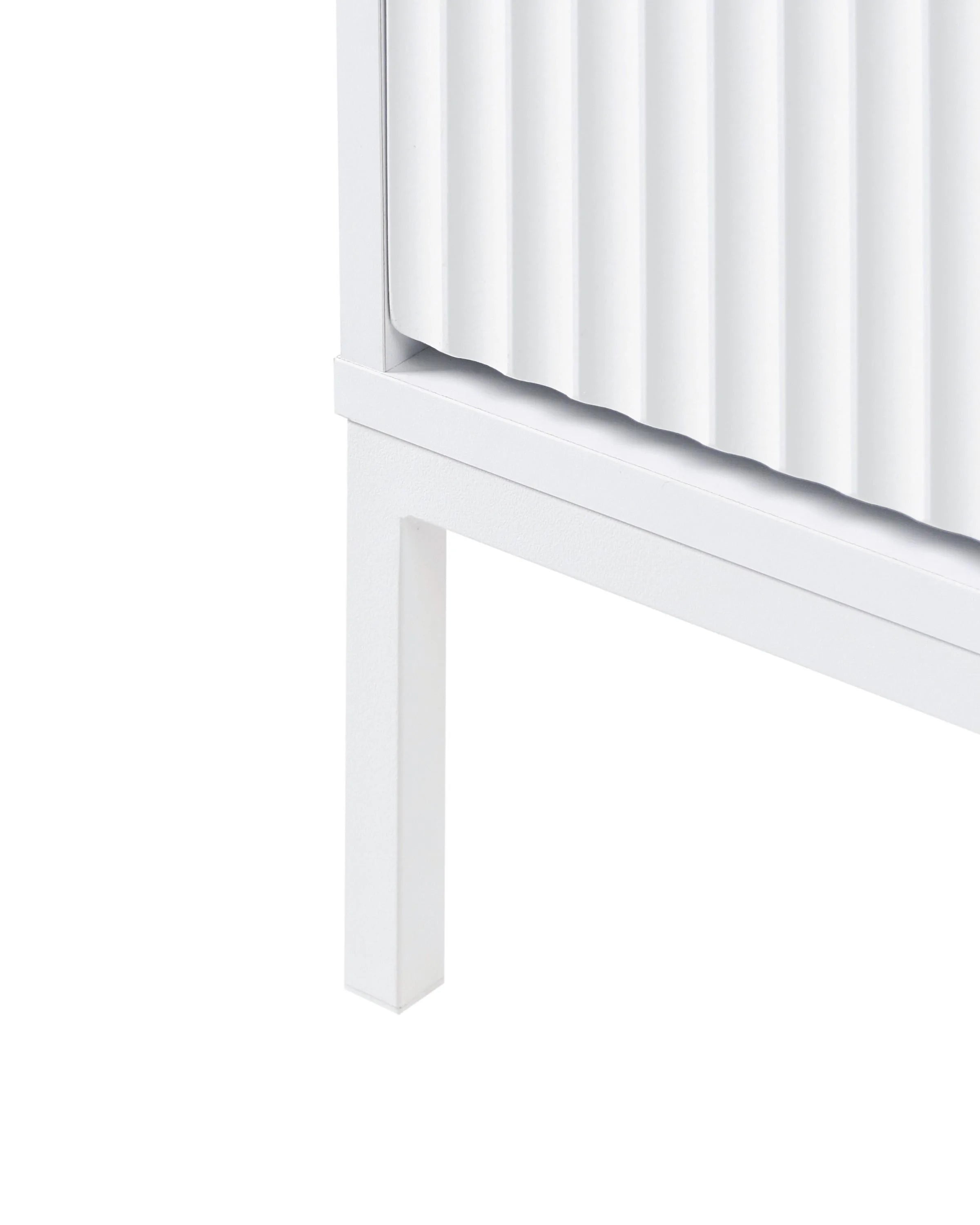 Table de chevet 2 tiroirs Blanc