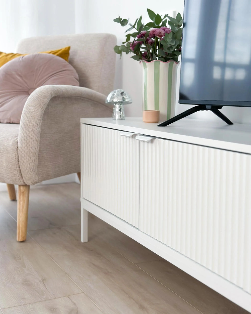 Meuble TV Blanc 180 cm