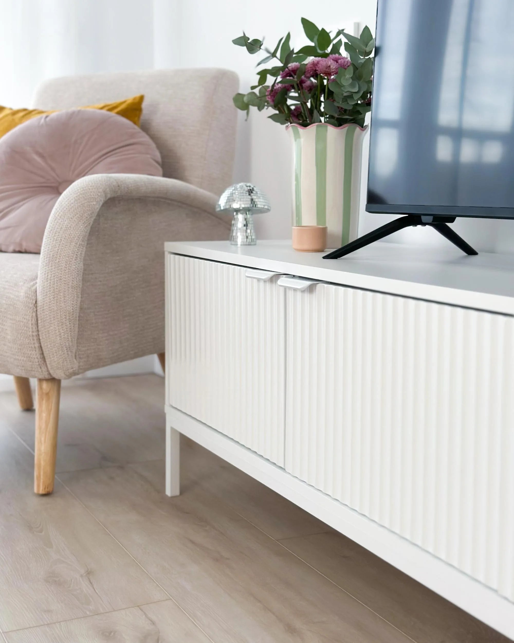 Meuble TV Blanc 180 cm