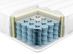 Matelas ressorts ensachés et mousse à mémoire de forme Dureté élevée H3/4 120x200 cm