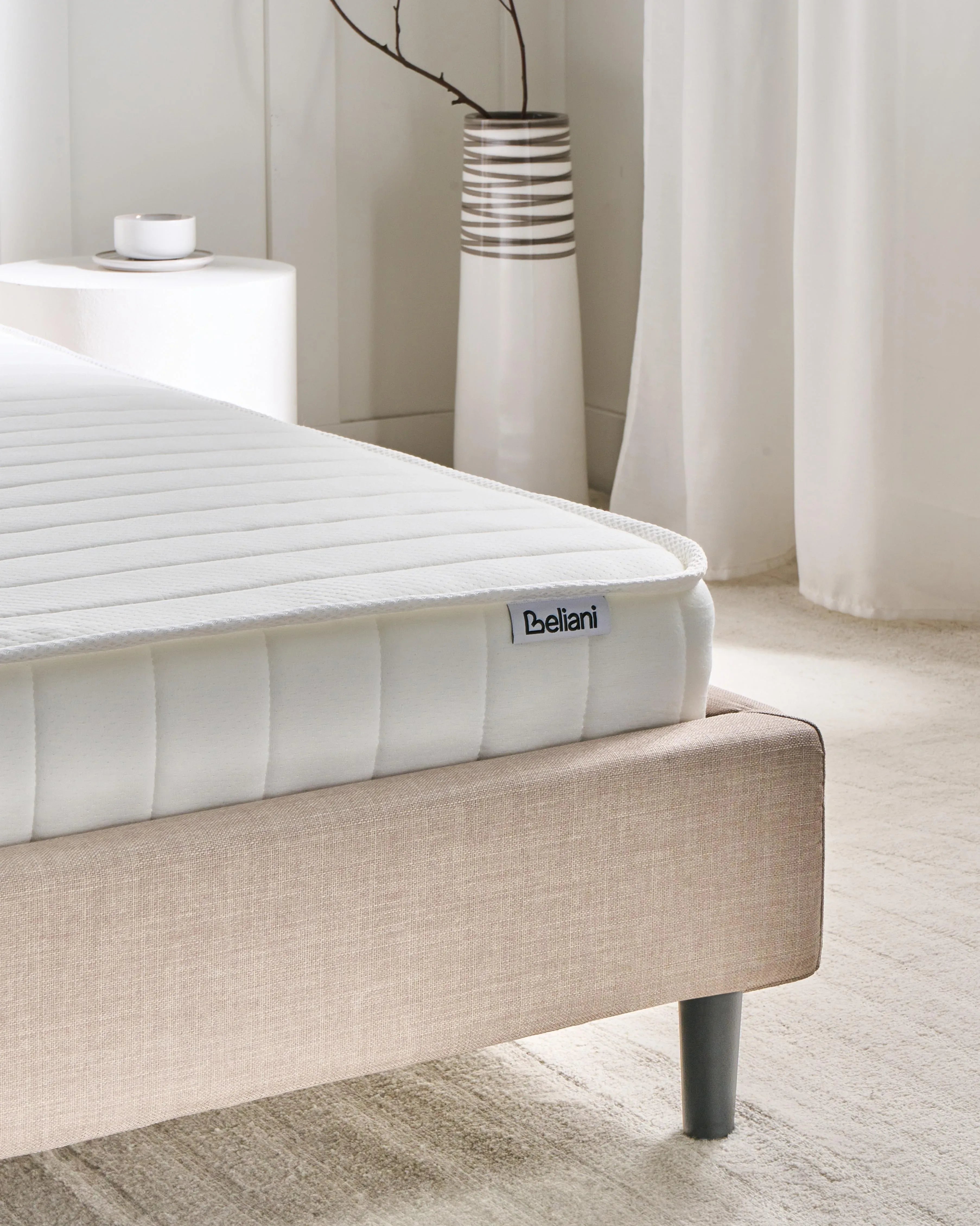 Matelas ressorts ensachés et mousse à mémoire de forme Dureté élevée H3/4 120x200 cm