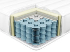 Matelas à ressorts ensachés en mousse à mémoire de forme Fermeté moyenne H2/3 120x200 cm