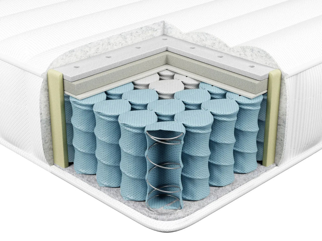 Matelas à ressorts ensachés en latex Fermeté moyenne H2/3 120x200 cm