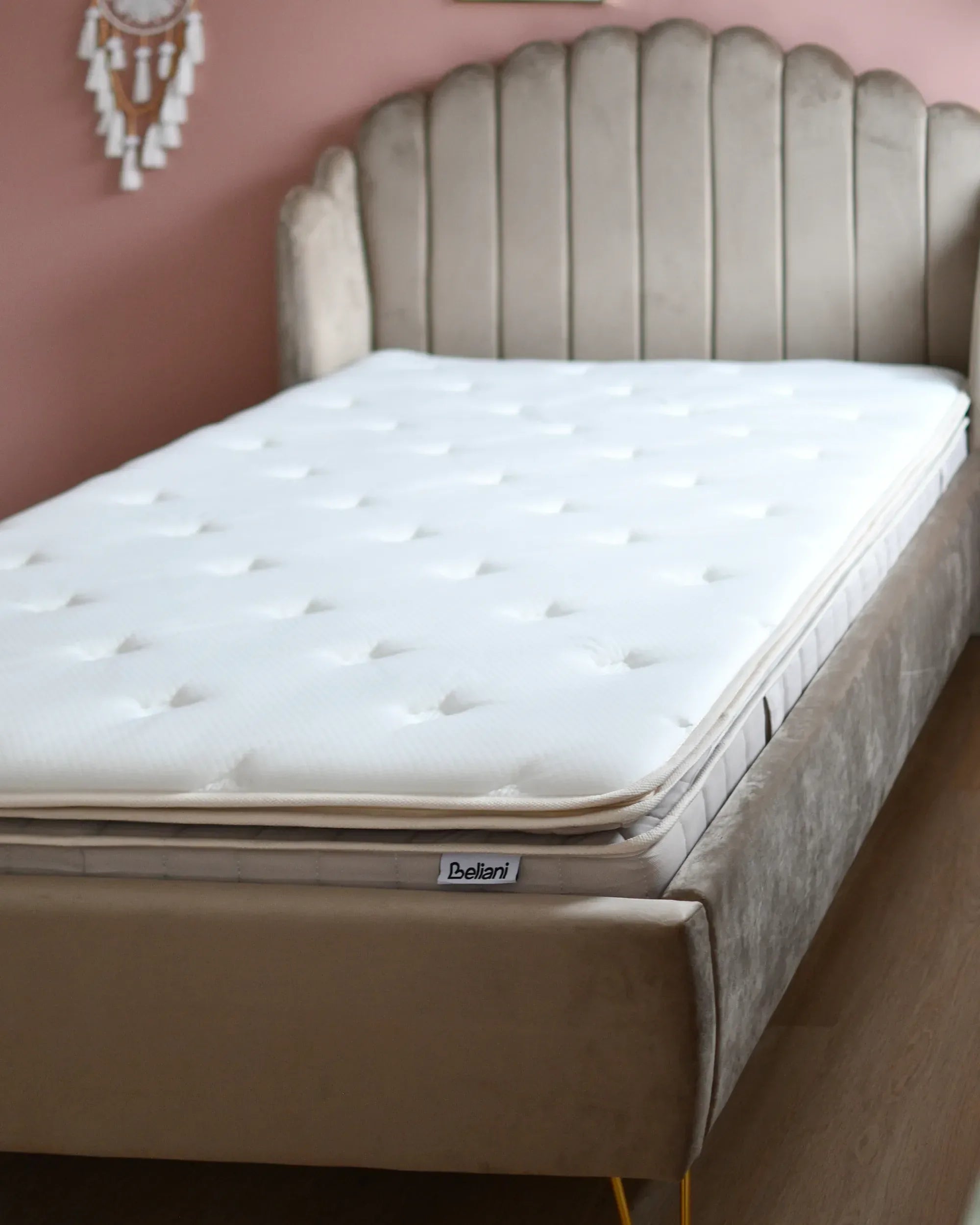 Matelas à ressorts ensachés en latex H2/3 120x200 cm