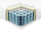 Matelas à ressorts ensachés et mousse à mémoire de forme Fermeté élevée H3/4 120x200 cm