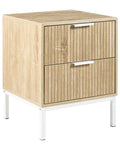 Comodino 2 cassetti ROYALLA Marrone chiaro
