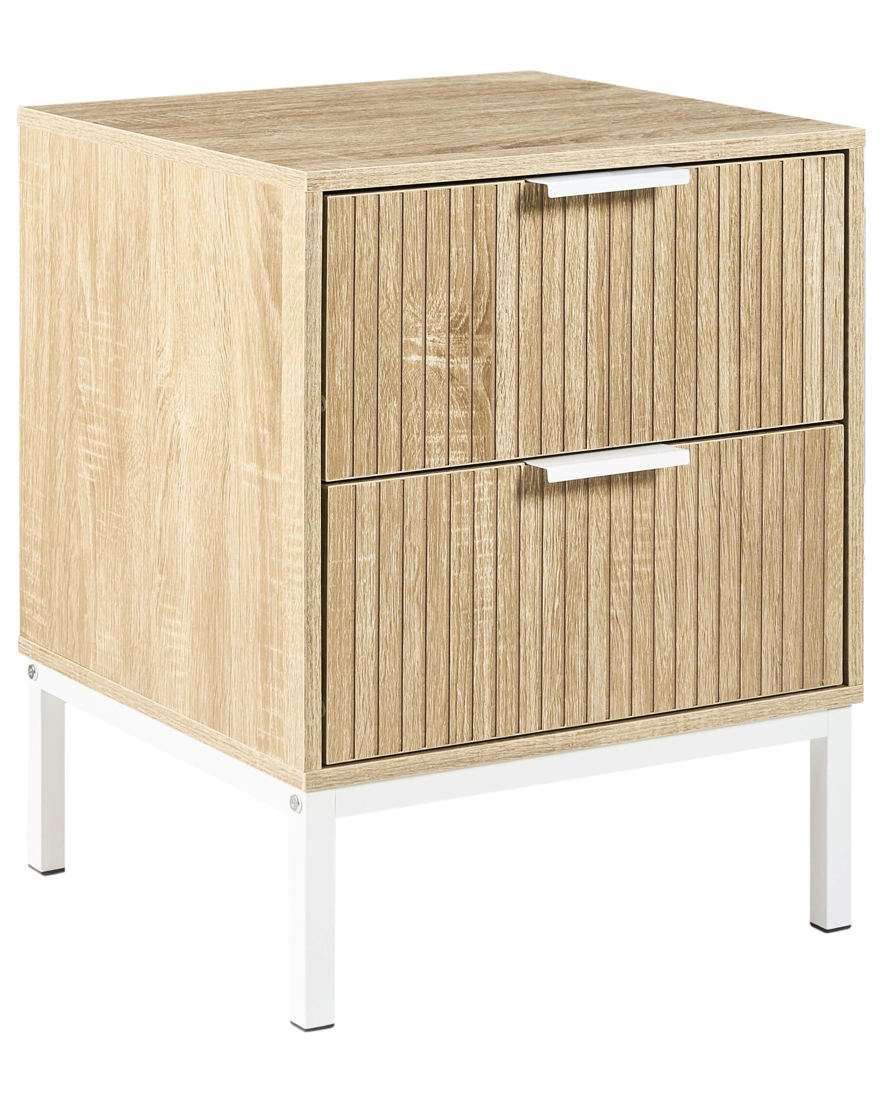 Comodino 2 cassetti ROYALLA Marrone chiaro