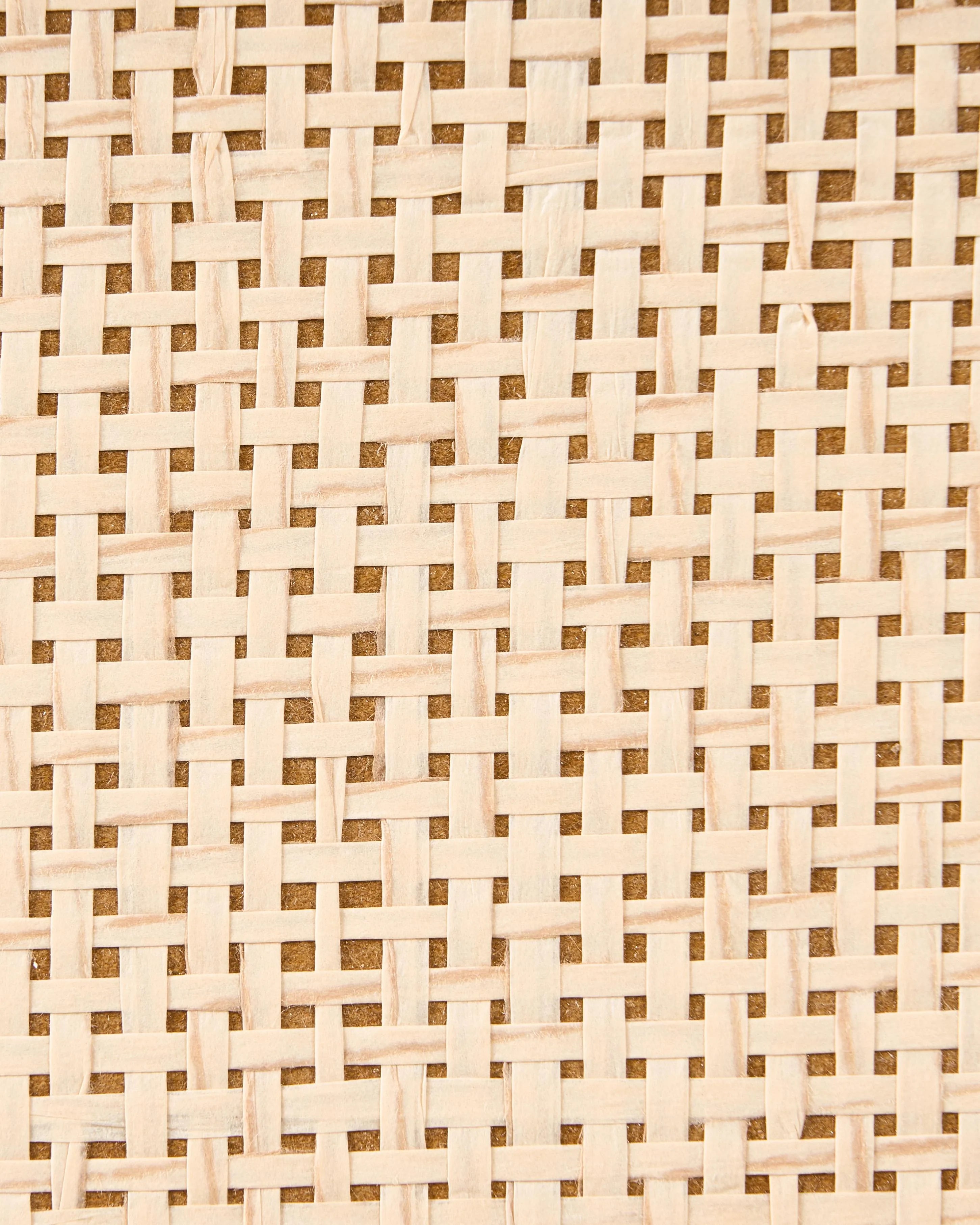 Table de chevet 2 tiroirs Marron clair avec rotin