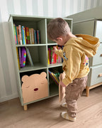 Bibliothèque à 3 étagères 90 cm Vert clair