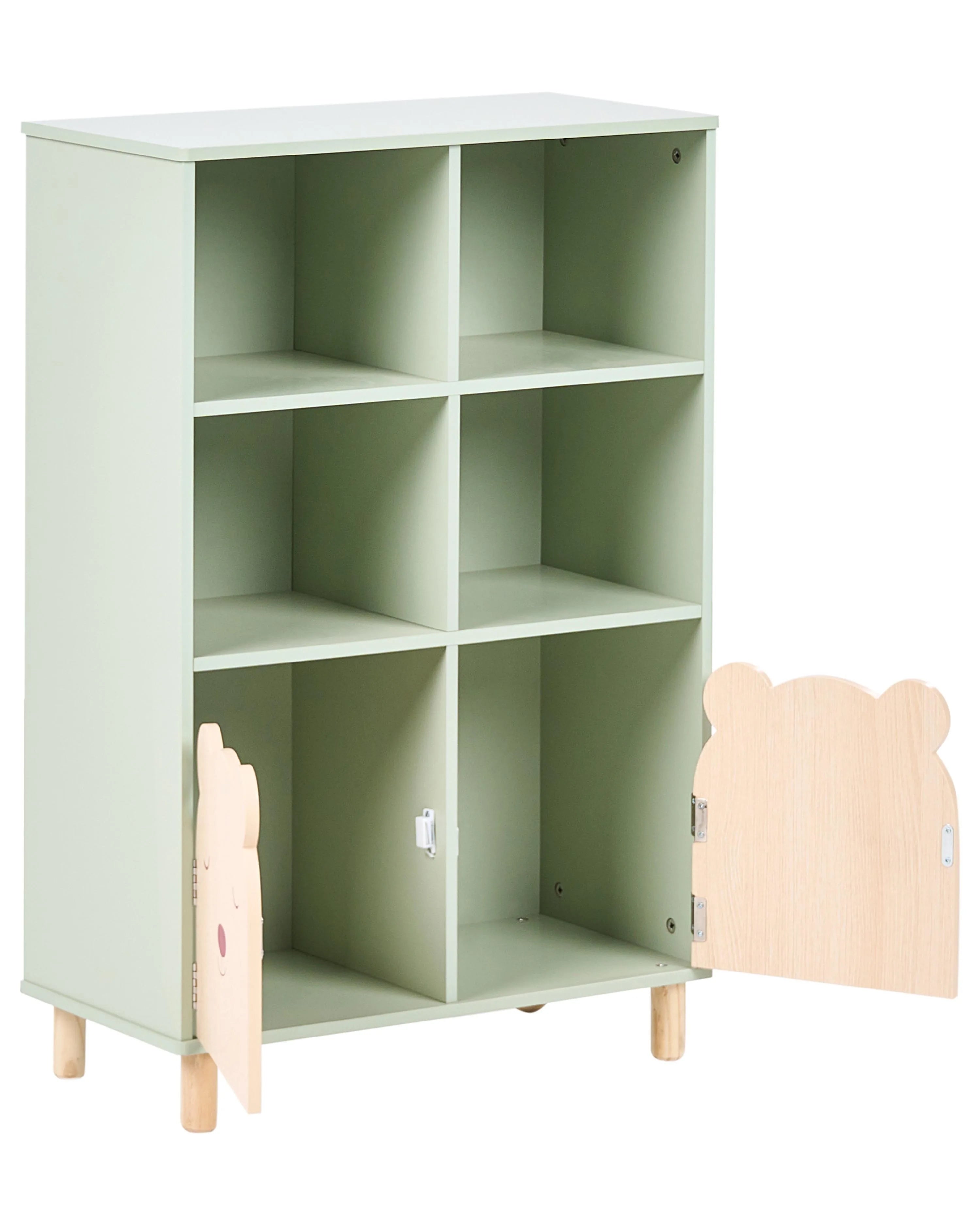 Bibliothèque à 3 étagères 90 cm Vert clair