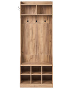 Étagère à chaussures avec porte-manteau Marron clair 70 cm