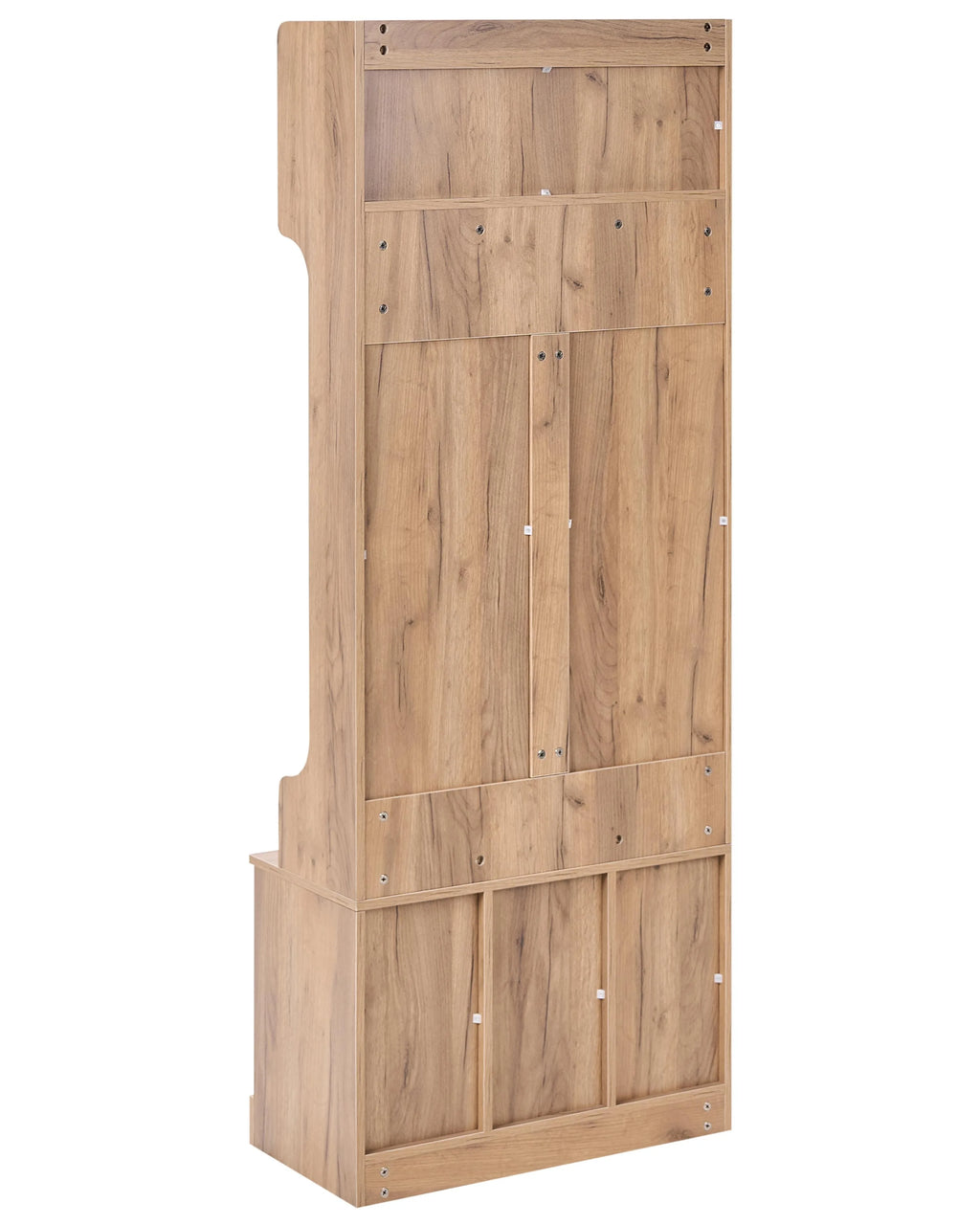 Étagère à chaussures avec porte-manteau Marron clair 70 cm