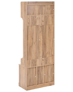Étagère à chaussures avec porte-manteau Marron clair 70 cm