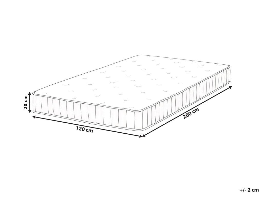 Matelas à ressorts ensachés H3/4 H2/3 120x200 cm
