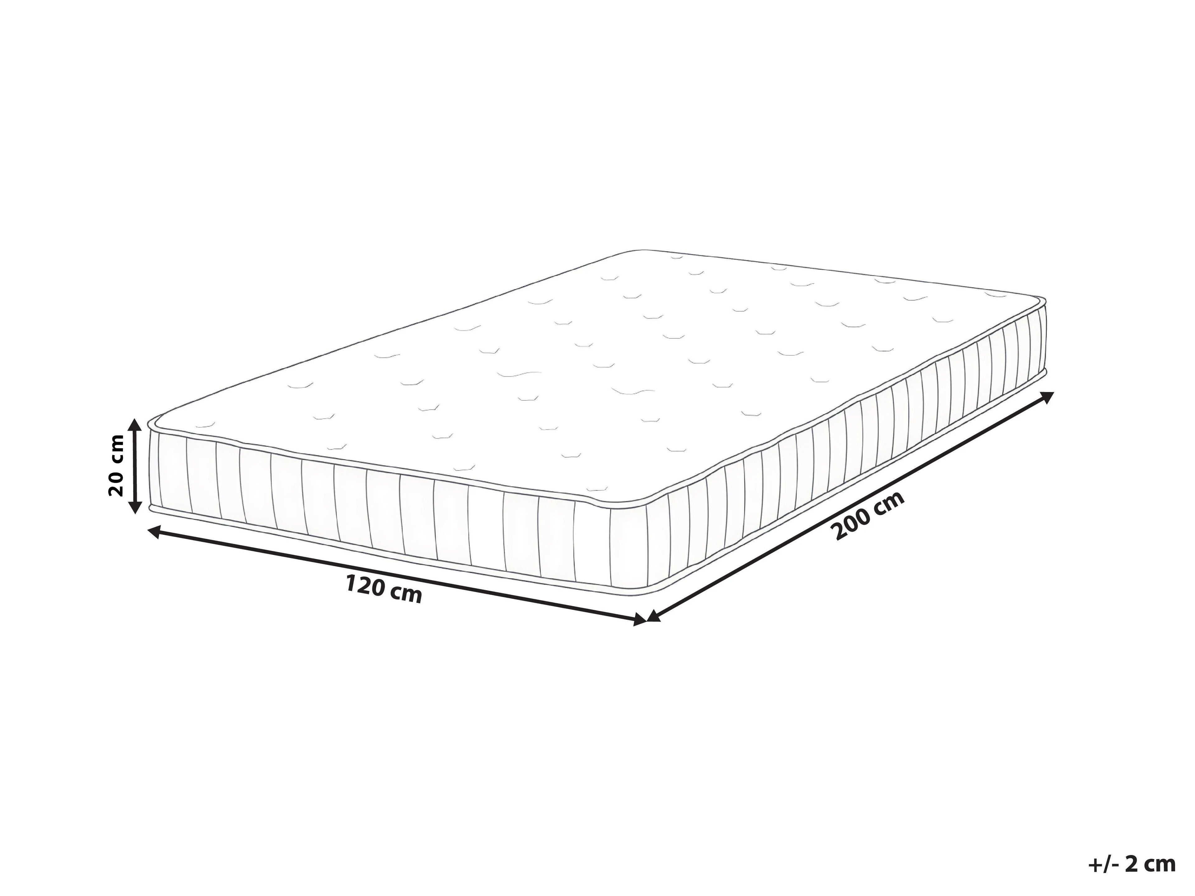 Matelas à ressorts ensachés H3/4 H2/3 120x200 cm