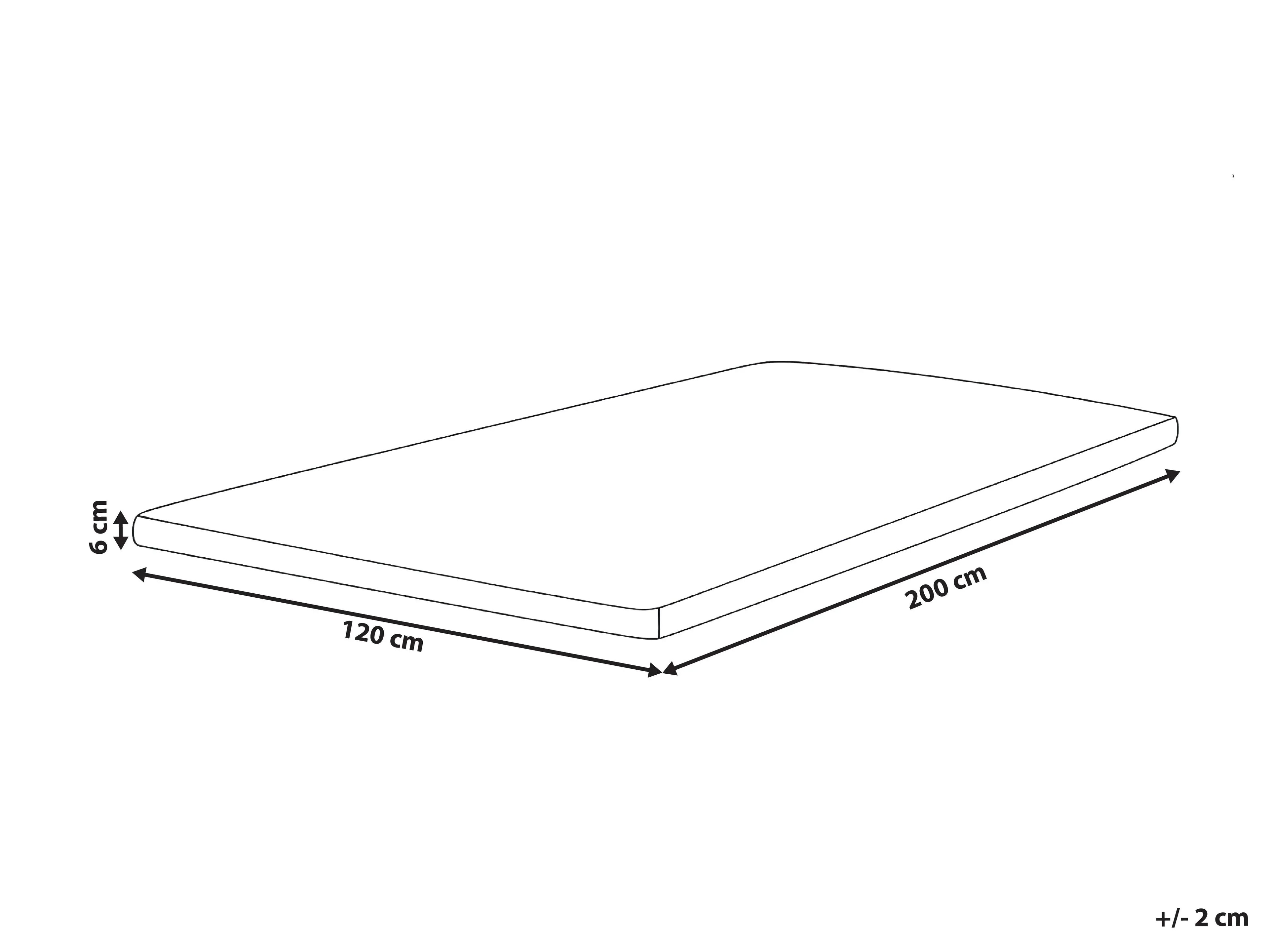 Surmatelas en gel 120x200 cm
